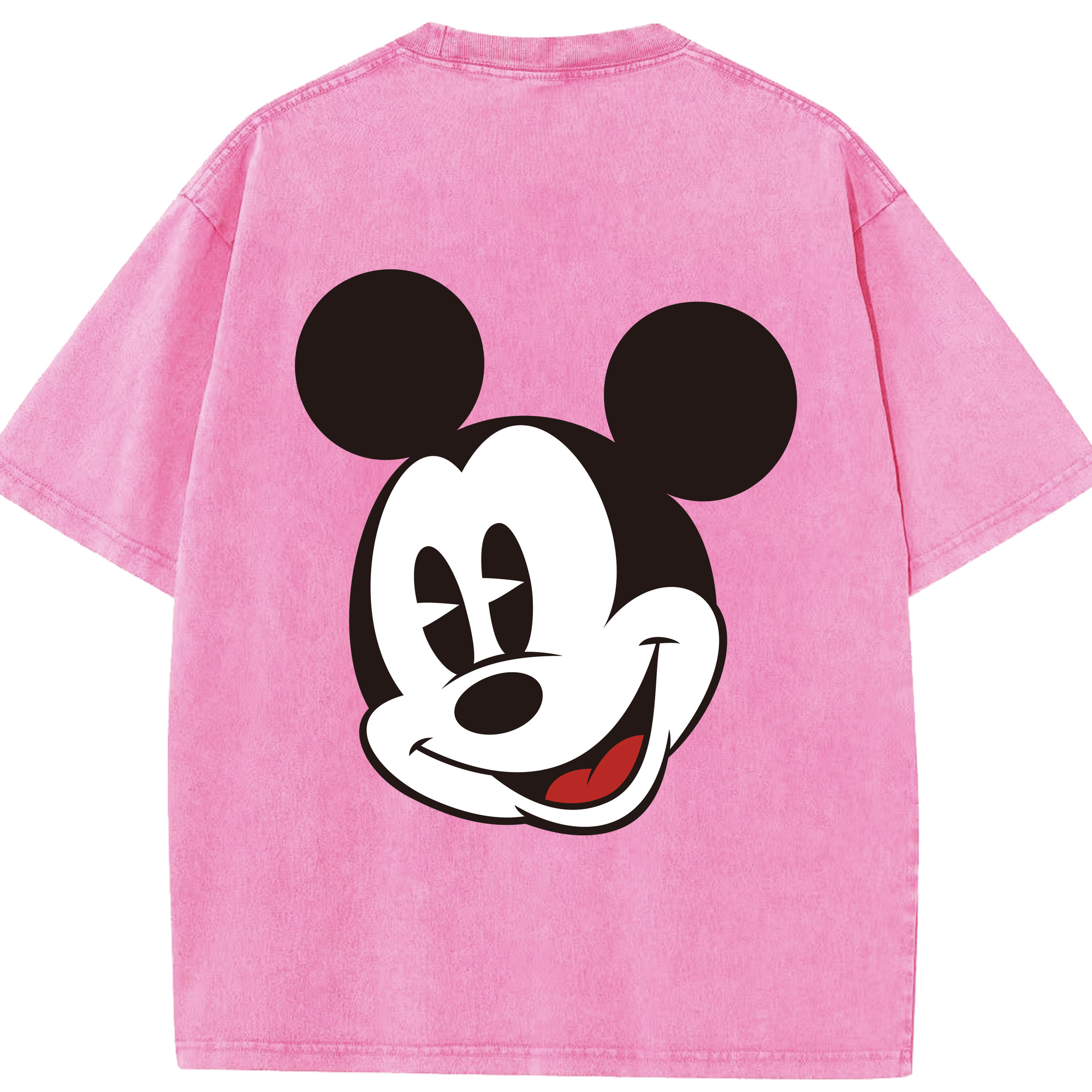 （画像用） ミッキーマウス Mickey Mouse 綿100% ヴィンテージ風 半袖Tシャツ（背面プリント）